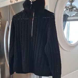 Arie Black Women's Sweater Oversized